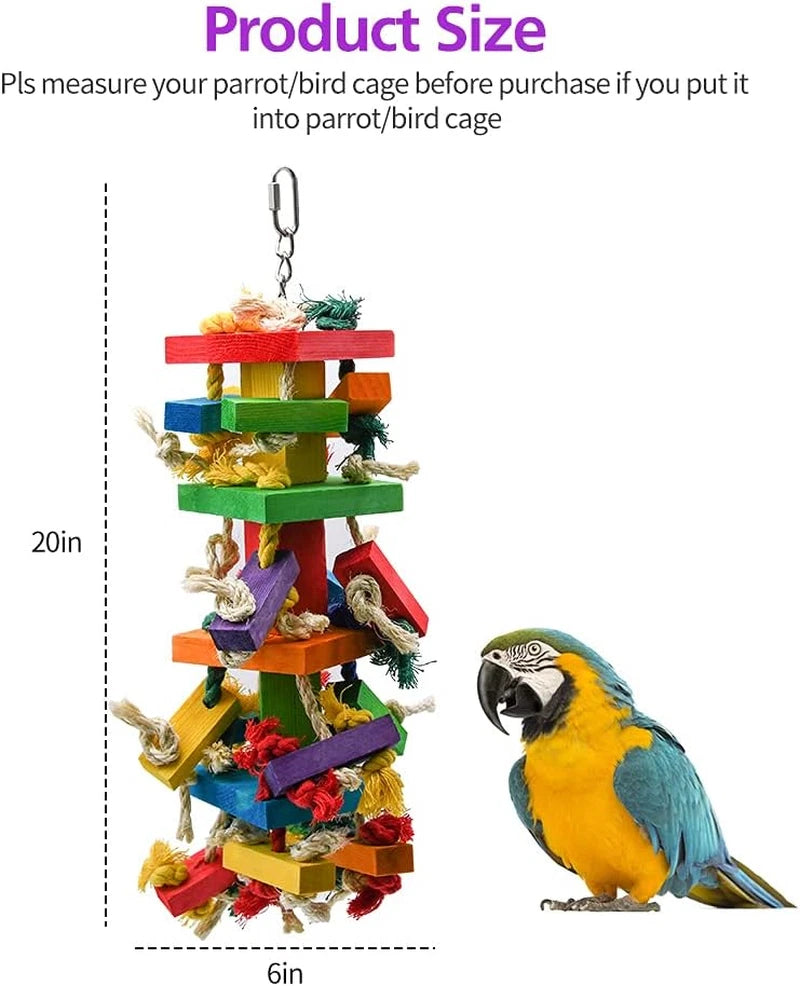 Large Wooden Parrot Toy