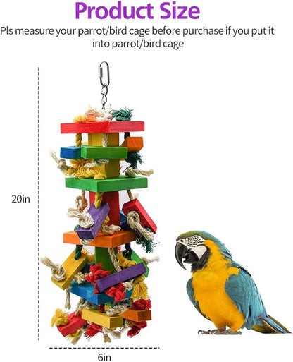 Large Wooden Parrot Toy