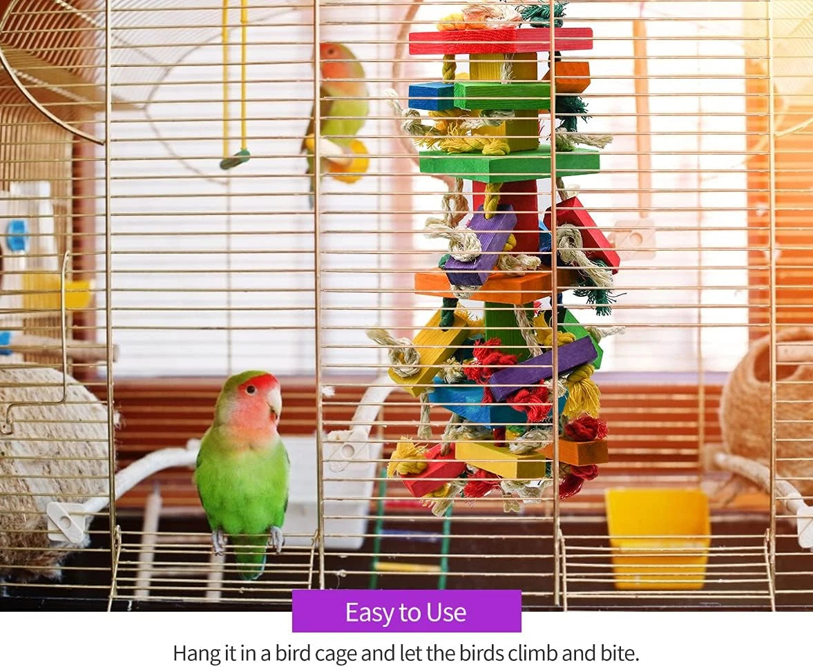 Large Wooden Parrot Toy