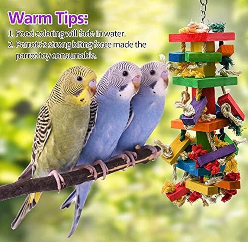 Large Wooden Parrot Toy